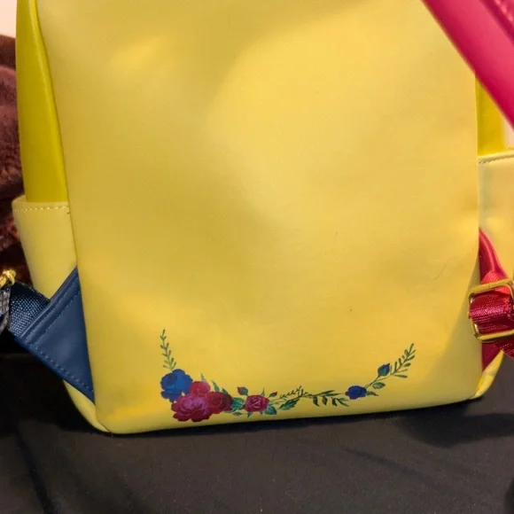 Loungefly Beauty and the Beast Backpack - Yellow and Blue - Picture 5 of 11